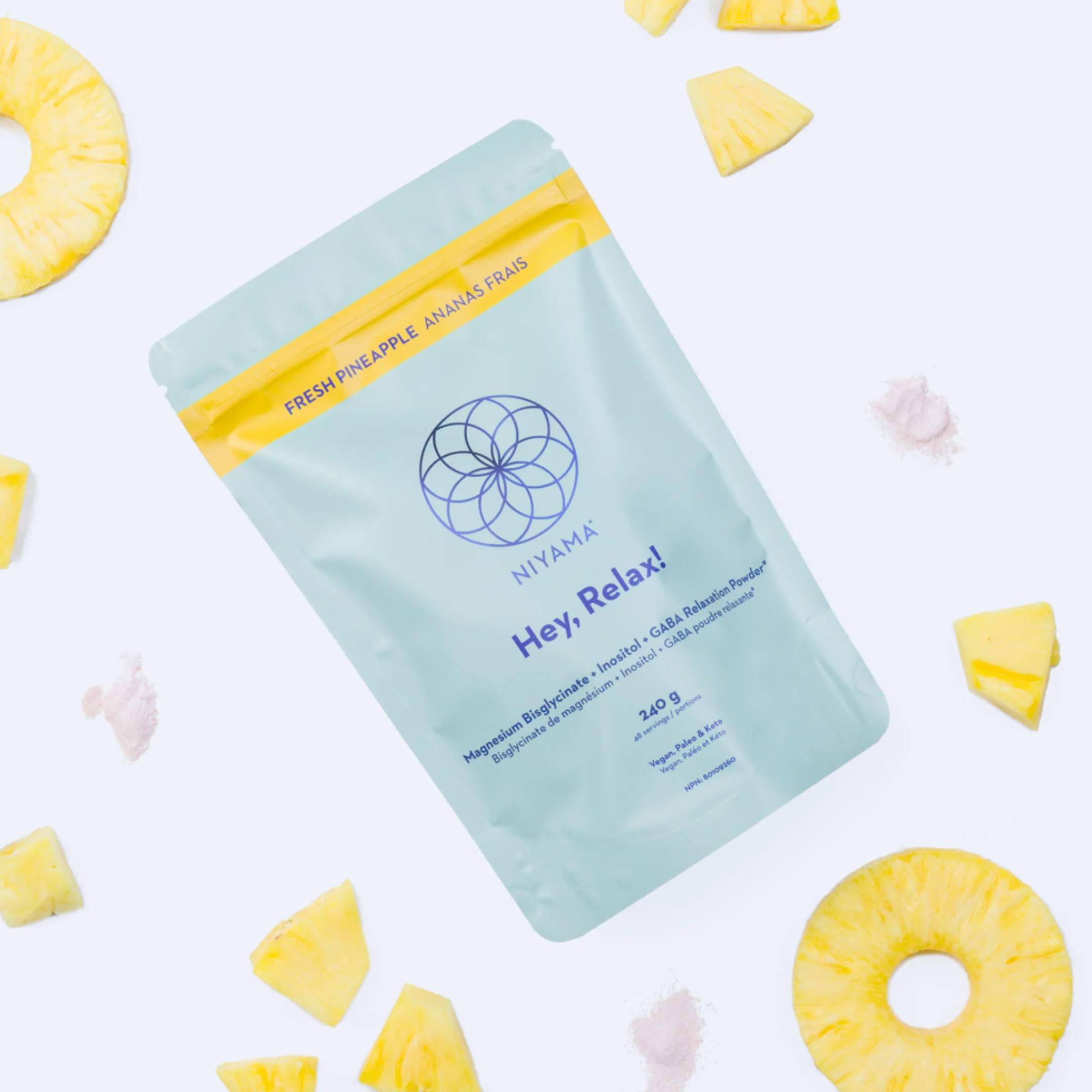 Hey Relax Magnesium Bisglycinate + Inositol + Gaba - Pineapple Flavour - Image 4