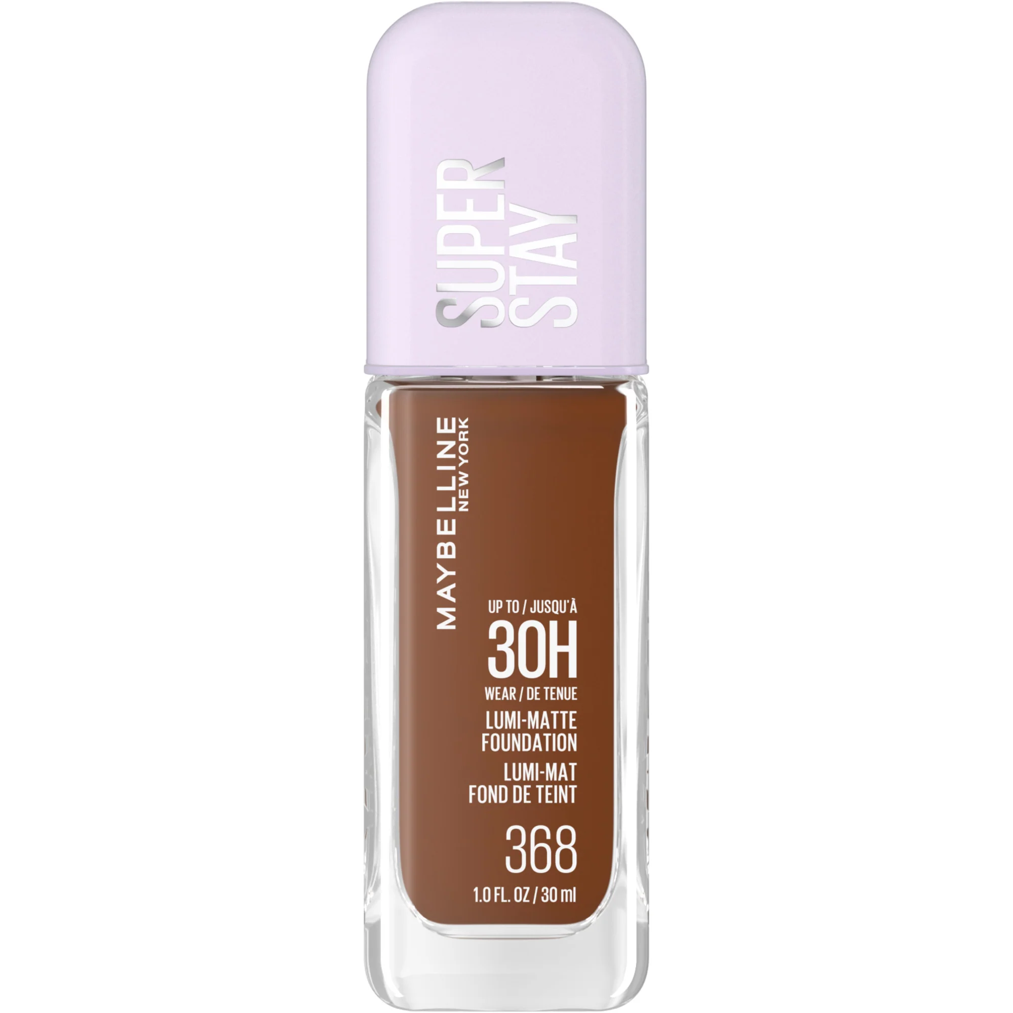 Maybelline New York Super Stay Lumi Matte Foundation, Up to 30H Wear, Luminous Matte, Buildable Coverage, Amino Acids, 368, 35 ml